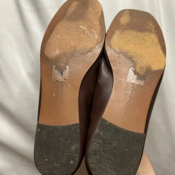 Madewell ‘Greta’ Brown Leather Mary Jane Flats - Picture 6 of 6